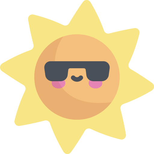 Sun summer nature weather icon