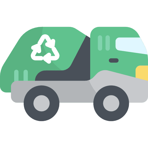 Trash truck automobile transportation trash icon