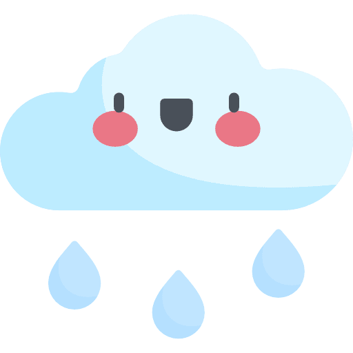 Cloud ecologism cloud raindrops icon