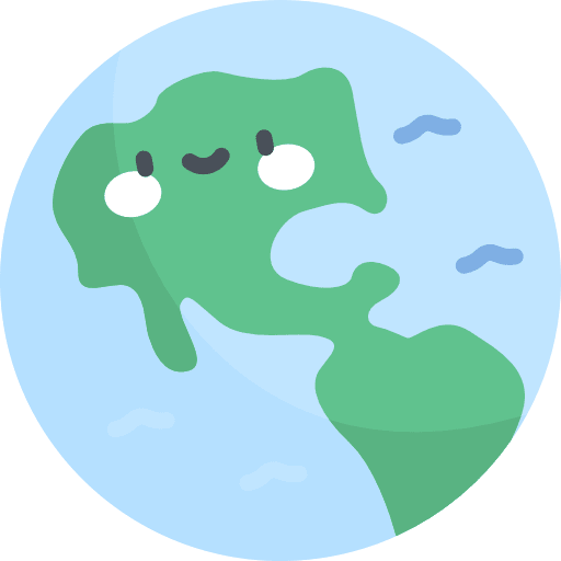 Earth globe world maps and location icon