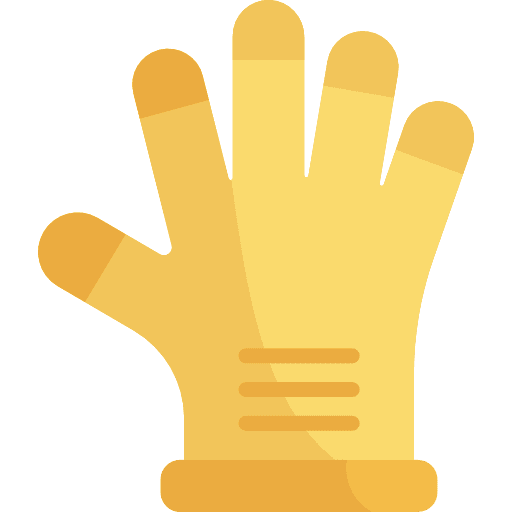 Glove protectors hand protections icon