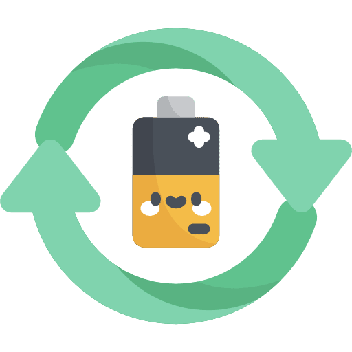 Battery bolt charge energy icon