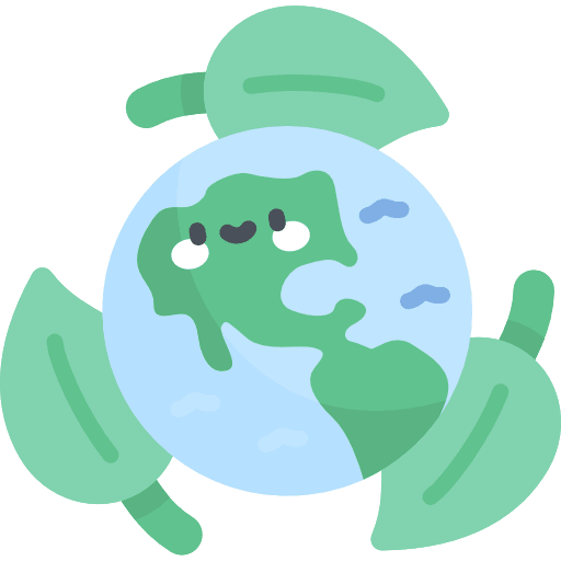 Earth maps and location environment leaves icon