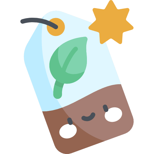 Tag ecology commerce and shopping eco icon