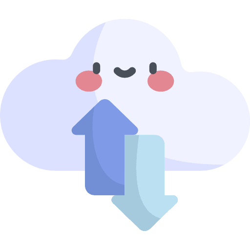 Cloud cloud storage arrows social media icon