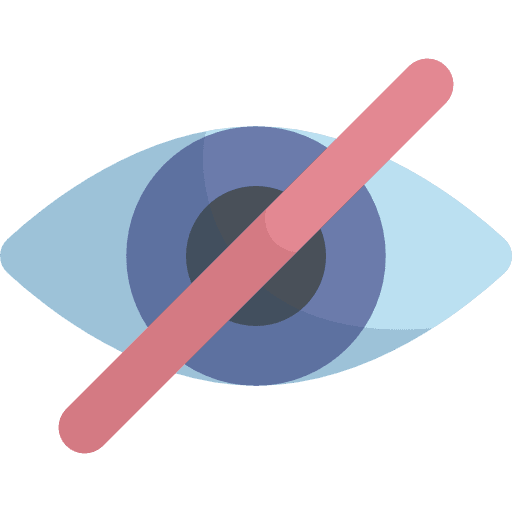 Hide ophthalmology color blind miscellaneous icon