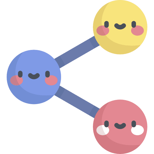 Share shapes social network connector icon