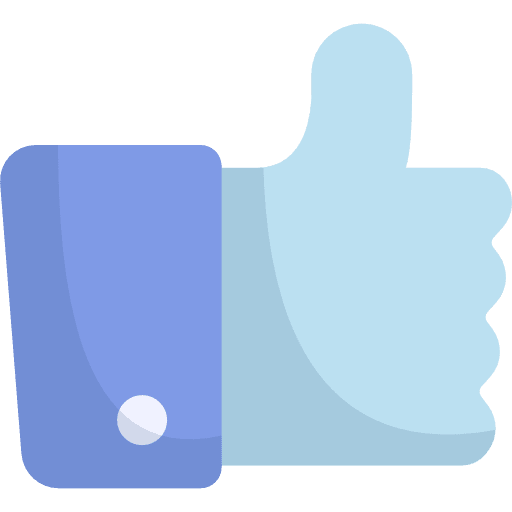 Like thumb up social media hands and gestures icon