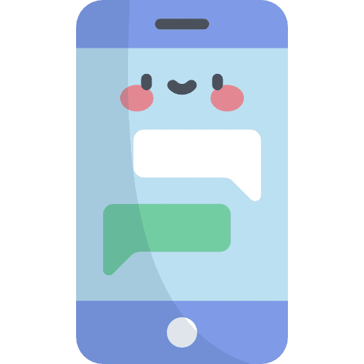 Smartphone chat multimedia communications icon
