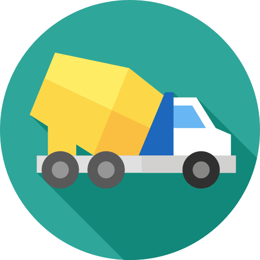 Cement truck construction truck transport icon
