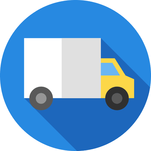 Trucking transportation van delivery truck icon