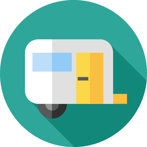 Caravan vehicle holidays transportation icon