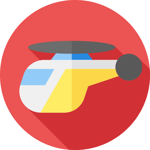 Helicopter transport aircraft medical icon