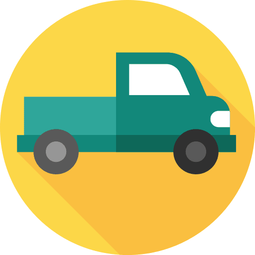 Pickup truck van pick up transport icon