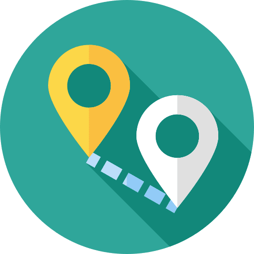 Route start map point location pin icon