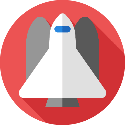 Space shuttle transport space universe icon