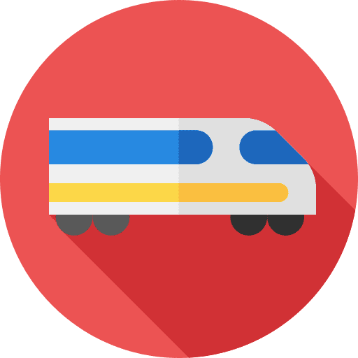 Train rails travelling train icon