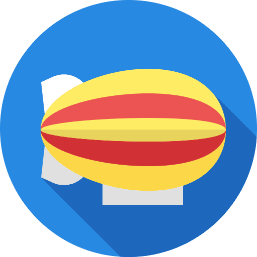 Zeppelin transport hydrogen transportation icon