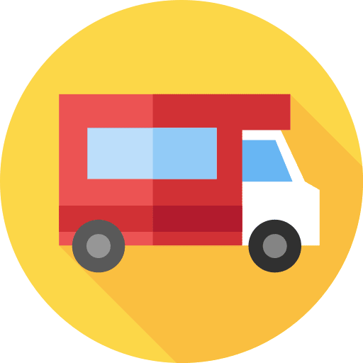 Food truck delivery truck transportation truck icon