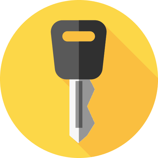 Key vehicle start automobile icon
