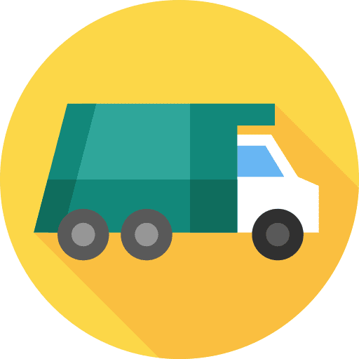 Trash truck transport recycling trash icon