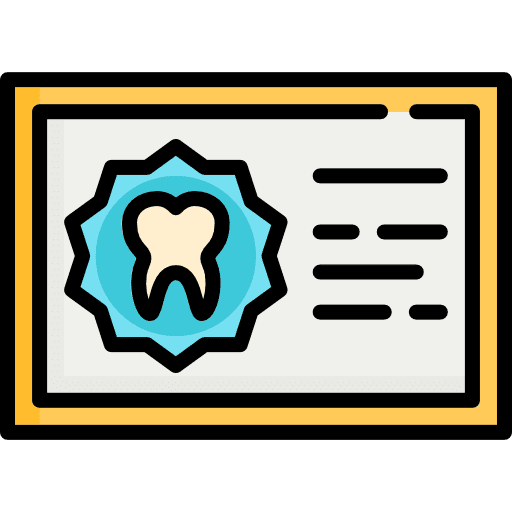 Certified files and folders degree healthcare and medical icon