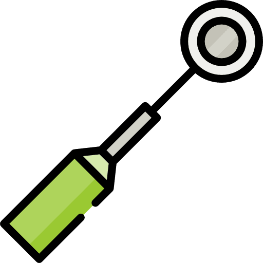 Mirror tools and utensils health care laryngeal mirror icon