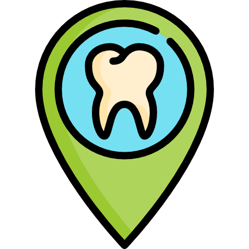 Placeholder maps and location premolar dental icon