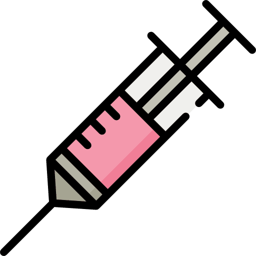 Syringe tools and utensils dentist injection icon