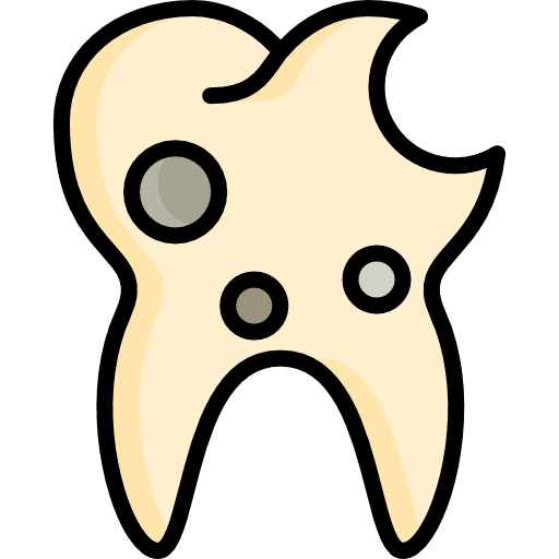 Tooth decay healthcare and medical tooth icon