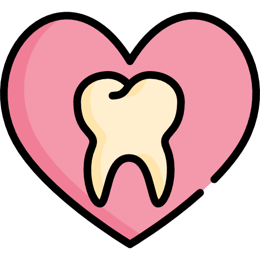Tooth love dentist healthcare and medical icon