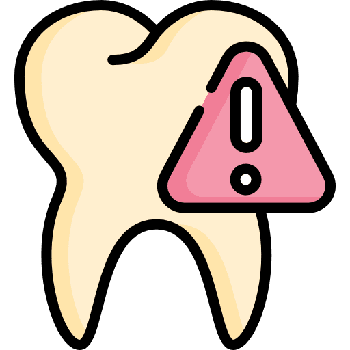 Tooth teeth dentist exclamation icon