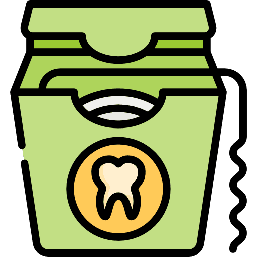 Dental floss healthcare and medical dental floss floss icon
