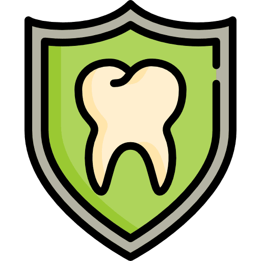 Tooth dentist shield hygienic icon