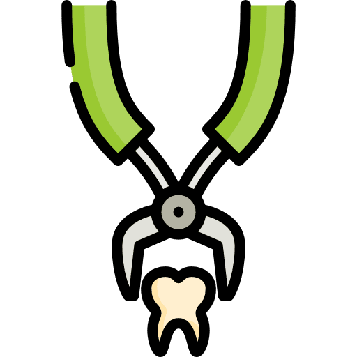 Tooth pliers dental tools and utensils healthcare and medical icon