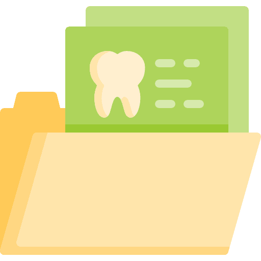 Tooth caries document dentist icon