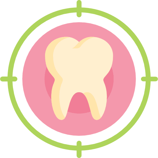 Tooth molar target medical icon