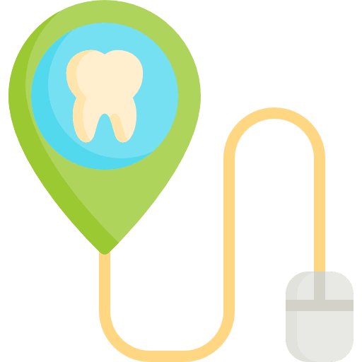 Placeholder signs maps and location dentist icon