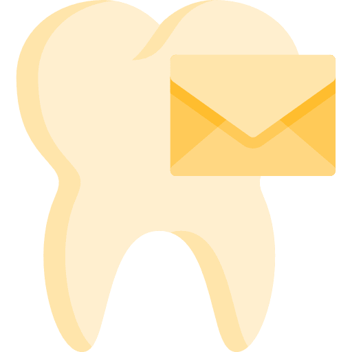 Tooth dentist tooth message icon