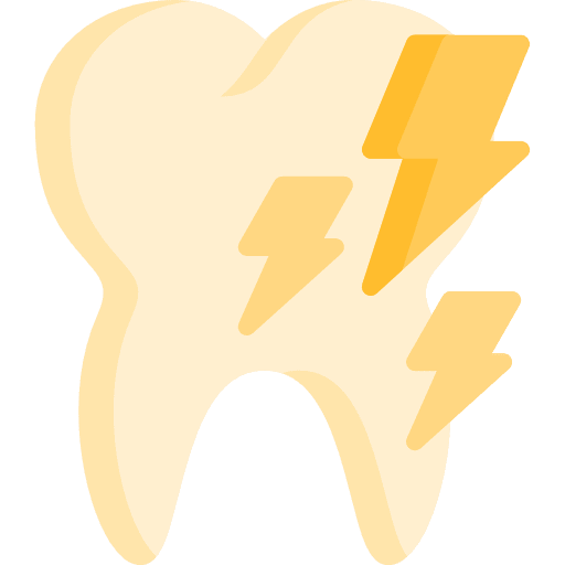 Tooth healthcare and medical dentist sensitive icon