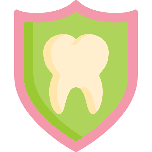 Tooth hygienic tooth shield icon