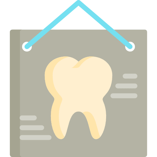 X ray teeth dental tooth icon