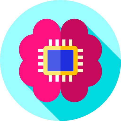 Artificial intelligence chip engineering bionic icon