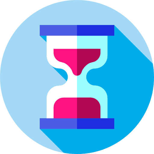 Hourglass sand waiting clock icon