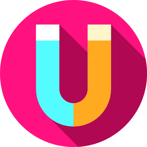 Magnet education magnetism magnetic icon