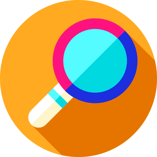 Magnifier magnifying glass seo and web loupe icon