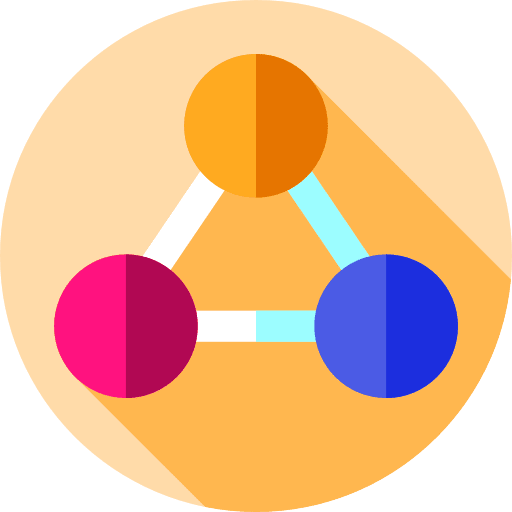 Molecule education molecules healthcare and medical icon