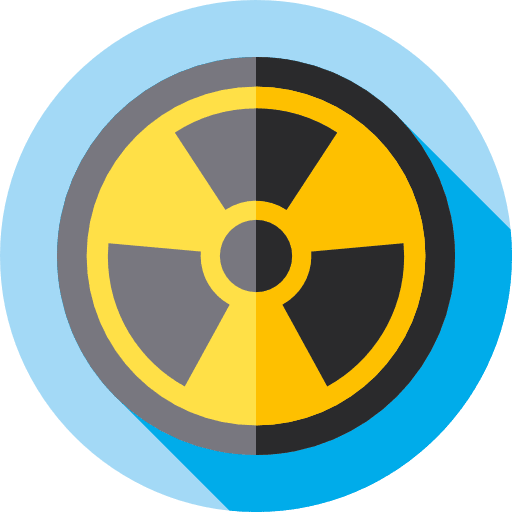 Radiation nuclear energy radioactive symbol icon