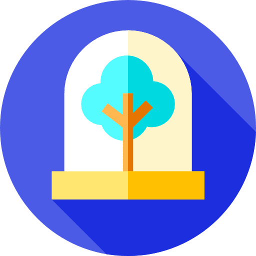 Incubator glass science tree icon
