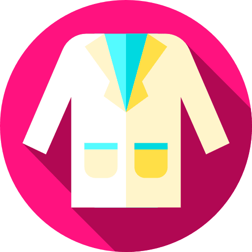 Lab coat laboratory fashion doctor icon